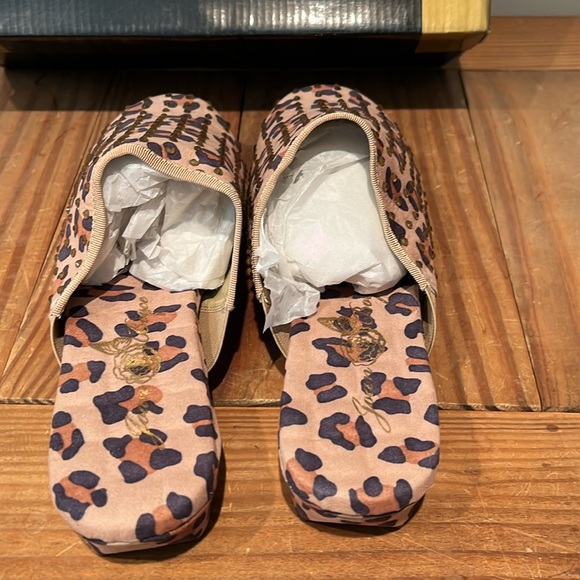 Joan Boyce leopard print with sequin detail slip-ons - Picture 4 of 5
